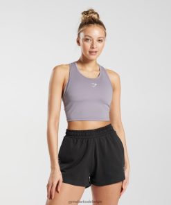 Gymshark Sale - Gymshark fractie gewas tank leisteen lavendel vrouwen Z6ZD64506