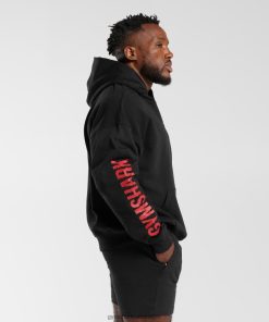 Gymshark Sale - Gymshark gesneden hoodie zwart Heren Z6ZD64878