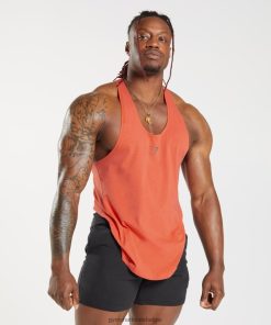 Gymshark Sale - Gymshark gewaagde stringer ruimtevaart oranje Heren Z6ZD641018