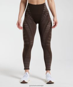 Gymshark Sale - Gymshark grenzeloze leggings archief bruin/truffelbruin vrouwen Z6ZD64342