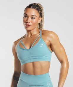 Gymshark Sale - Gymshark gs power sportbeha ijsberg blauw vrouwen Z6ZD64154