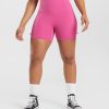 Gymshark Sale - Gymshark klassieke strakke short met ruches diep roze vrouwen Z6ZD6498