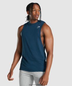 Gymshark Sale - Gymshark kritische 2.0 drop-armtank marine Heren Z6ZD64922