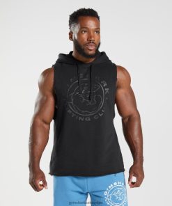 Gymshark Sale - Gymshark legacy drop-arm hoodie zwart Heren Z6ZD64838