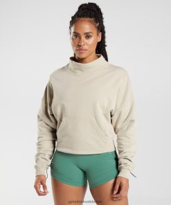 Gymshark Sale - Gymshark oud gewassen sweatshirt kiezelgrijs vrouwen Z6ZD64399