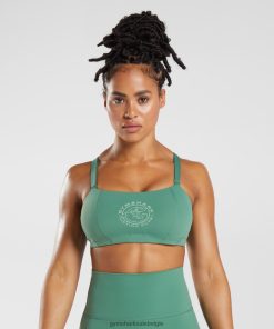 Gymshark Sale - Gymshark oudere sportbeha hoi groen vrouwen Z6ZD64174