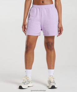 Gymshark Sale - Gymshark rustdag sweatshort aura lila mergel vrouwen Z6ZD6470