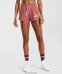 Gymshark Sale - Gymshark sociale clubshorts roze bruin vrouwen Z6ZD6486