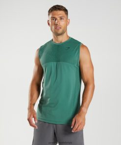 Gymshark Sale - Gymshark top naadloze tank hoya groen/bosgroen Heren Z6ZD64910