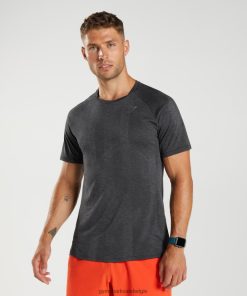 Gymshark Sale - Gymshark top t-shirt zwart/silhouetgrijs Heren Z6ZD64646