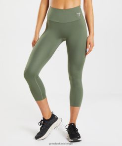 Gymshark Sale - Gymshark training 7/8 legging kern olijf vrouwen Z6ZD64338