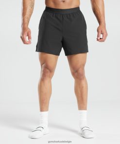 Gymshark Shorts - Gymshark 315 geweven korte broek zwart Heren Z6ZD64547