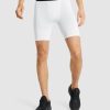 Gymshark Shorts - Gymshark Element-basislaagshort wit Heren Z6ZD64567