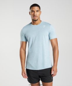 Gymshark Shorts - Gymshark aankomst t-shirt ijsbergblauw/ijzig blauw gemêleerd Heren Z6ZD64767