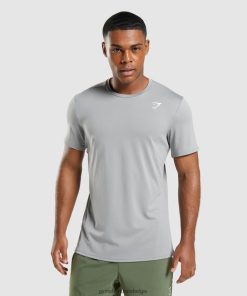 Gymshark Shorts - Gymshark aankomst t-shirt rokerig grijs Heren Z6ZD64683