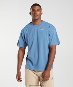 Gymshark Shorts - Gymshark essentieel oversized t-shirt denimblauw Heren Z6ZD64651