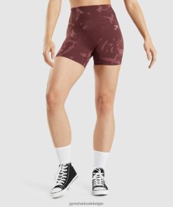 Gymshark Shorts - Gymshark naadloze camouflageshort aanpassen savanne | kersenbruin vrouwen Z6ZD6491