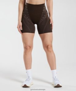 Gymshark Shorts - Gymshark onbeperkte korte broeken archief bruin/truffelbruin vrouwen Z6ZD64111