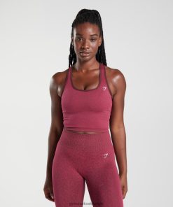 Gymshark Shorts - Gymshark pas dieren naadloze gewastank aan rif | kersenbruin vrouwen Z6ZD64474