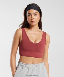 Gymshark Shorts - Gymshark rustdag naadloze bralette granaatappel rood vrouwen Z6ZD64171