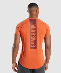 Gymshark Shorts - Gymshark stoer t-shirt klei oranje Heren Z6ZD64695