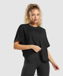 Gymshark Shorts - Gymshark superzacht t-shirt zwart vrouwen Z6ZD64418