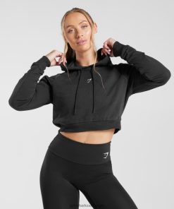 Gymshark Shorts - Gymshark training cropped hoodie zwart vrouwen Z6ZD64372